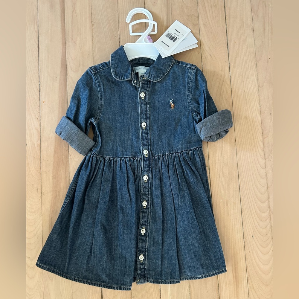 Ralph Lauren - Infant Blue Denim Shirt Dress